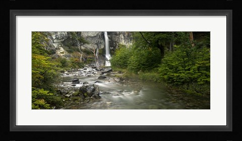Framed Forest Waterfall, Patagonia, Argentina Print