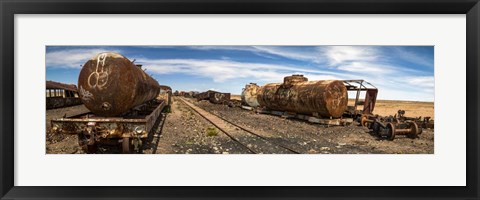 Framed Train Cemetery, Salar De Uyuni, Altiplano, Bolivia Print