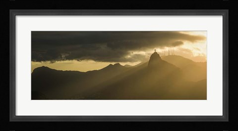 Framed Sugarloaf Mountain at Dusk, Rio de Janeiro, Brazil Print