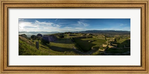 Framed Archaeological Site, Monte Alban, Oaxaca, Mexico Print