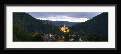 Framed Bran Castle Illuminted, Transylvania, Romania Print