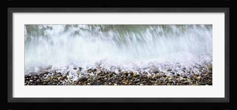 Framed Rocks of Calumet Beach, La Jolla, San Diego, California Print