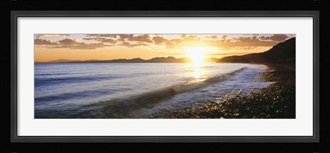 Framed Windan Sea Beach at Sunrise, La Jolla, San Diego County, California Print