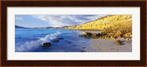 Framed Sunlight Falling Coast, Baja California Sur, Mexico Print