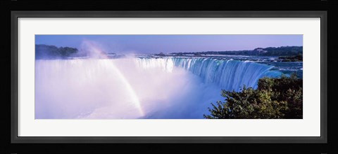 Framed Horseshoe Falls with Rainbow, Niagara Falls, Ontario, Canada Print