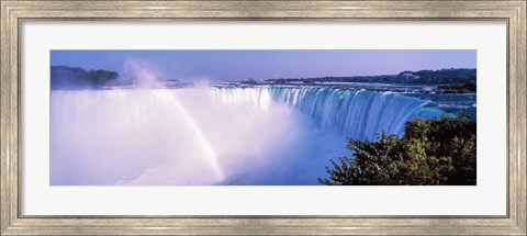 Framed Horseshoe Falls with Rainbow, Niagara Falls, Ontario, Canada Print