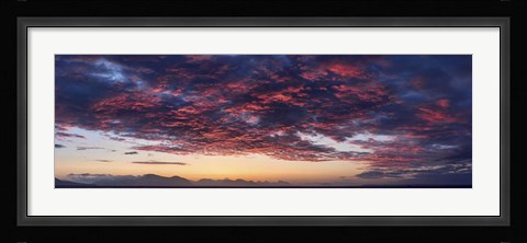 Framed Dramatic Sunset, Southeast Alaska Print