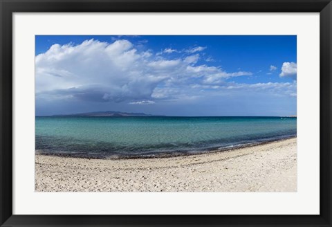 Framed Tecolote Beach in La Paz, Baja California Sur, Mexico Print