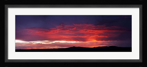 Framed Mountain Range at Sunset, Taos, Taos County, New Mexico Print