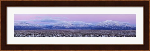 Framed Sangre De Cristo Range Under Snow, Taos County, New Mexico Print