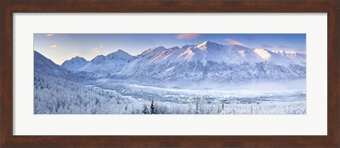 Framed Polar Bear Peak and Eagle Peak and Hurdygurdy Mountain, Alaska Print