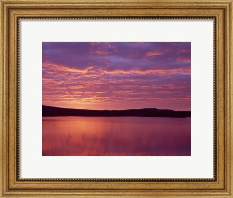 Framed Sunrise over Grand Lake Matagamon in Baxter State Park, Maine Print