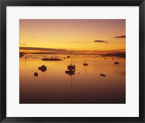 Framed Southwest Harbor Before Sunrise, Mt. Desert Island, Maine Print