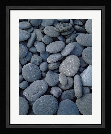 Framed Beach Rocks on Rialto Beach, Olympic National Park, WA Print