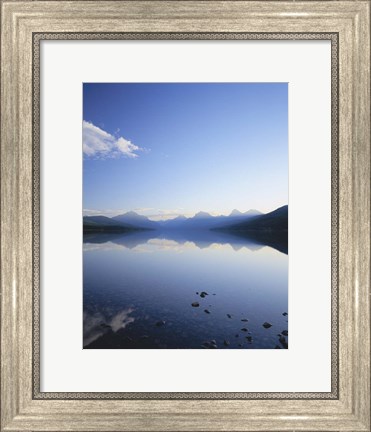 Framed Lake McDonald and the Rocky Mountains, Glacier National Park, Montana Print