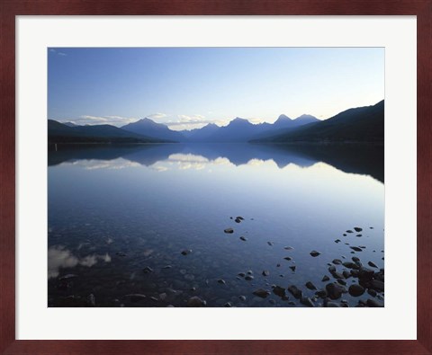 Framed Lake McDonald and the Rocky Mountains, Montana Print