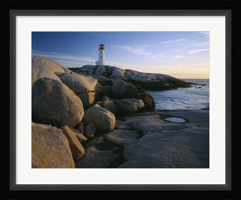 Framed Peggys Cove Lighthouse, Nova Scotia, Canada Print