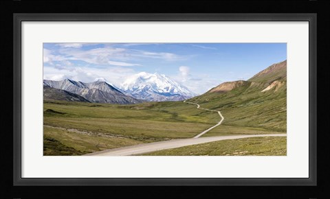 Framed Mount McKinley and Thorofare Pass, Denali National Park, Alaska Print