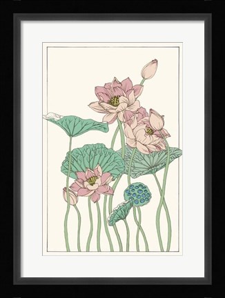 Framed Botanical Gloriosa Lotus I Print