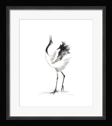 Framed Japanese Cranes IV Print