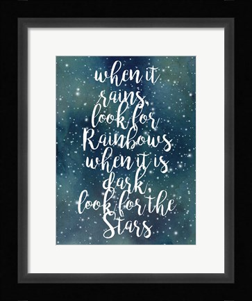 Framed Galaxy Quote I Print