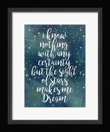 Framed Galaxy Quote II Print