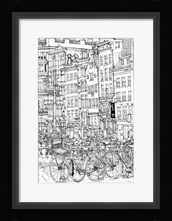 Framed B&amp;W City Scene I Print