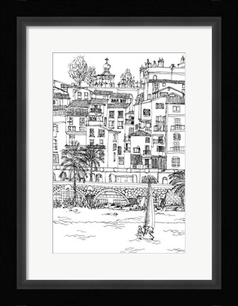 Framed B&amp;W City Scene V Print