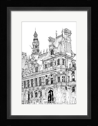 Framed B&amp;W City Scene VIII Print
