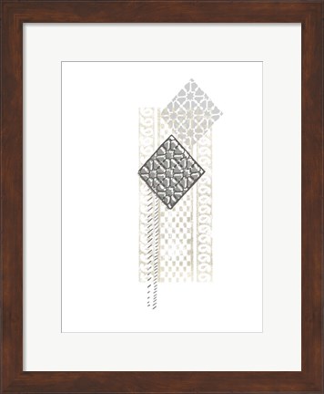 Framed Block Print Composition I Print