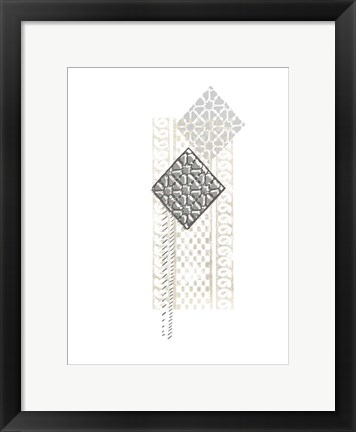 Framed Block Print Composition I Print