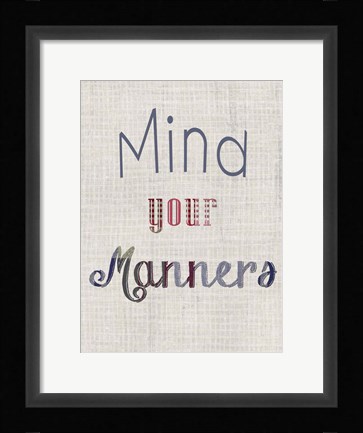 Framed Manners IV Print