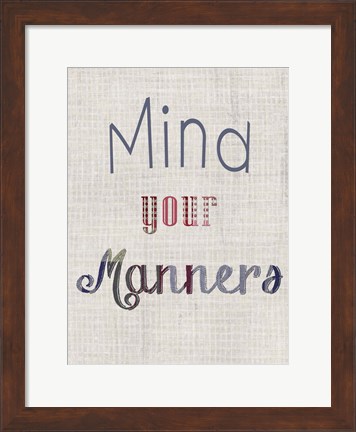 Framed Manners IV Print