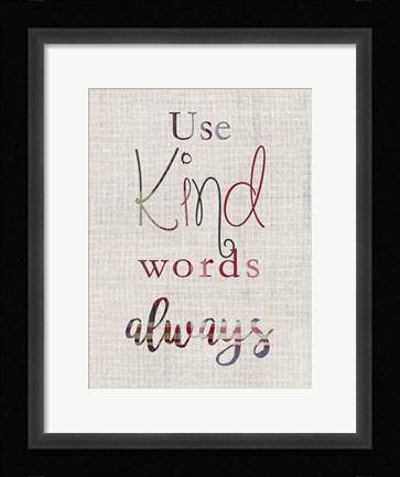 Framed Manners V Print