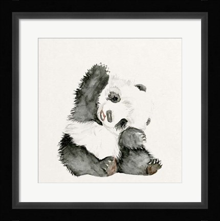 Framed Baby Panda I Print