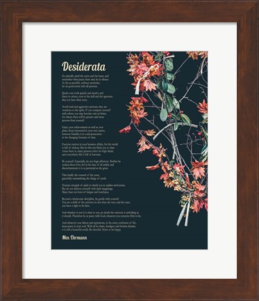 Framed Desiderata Autumn Branches Print