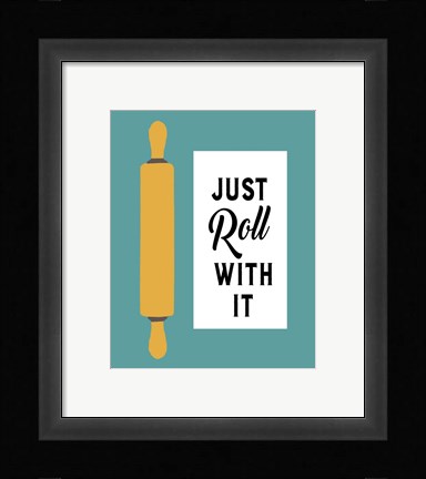 Framed Retro Kitchen III - Just Roll With It Print