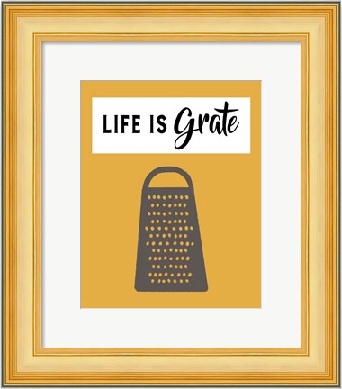 Framed Retro Kitchen I - Life Is Grate Print