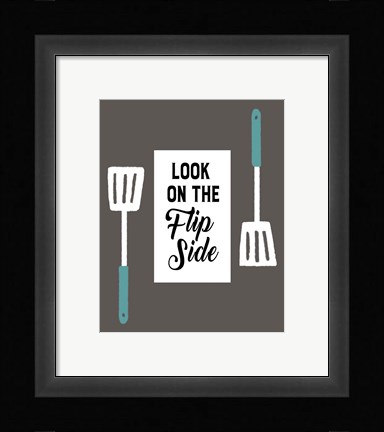 Framed Retro Kitchen II - Look On The Flip Side Print