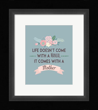 Framed Life Doesn't Come With A Manual Blue Print