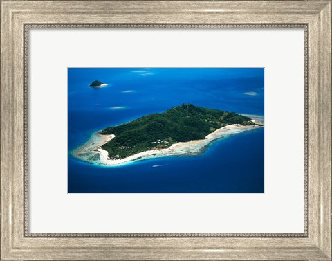 Framed Castaway Island Resort, Mamanuca Islands, Fiji Print