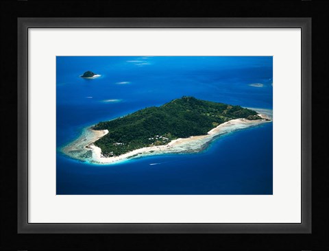 Framed Castaway Island Resort, Mamanuca Islands, Fiji Print