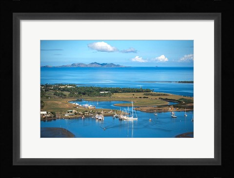 Framed Denarau Marina, near Nadi, Fiji Print