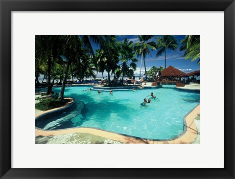 Framed Swimming Pool, Warwick Fiji Resort, Coral Coast, Fiji Print