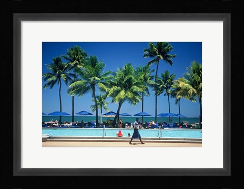 Framed Swimming Pool, Sheraton Fiji Resort, Denarau Island, Fiji Print