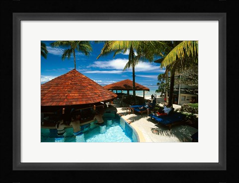 Framed Pool, Warwick Fiji Resort, Coral Coast, Fiji Print