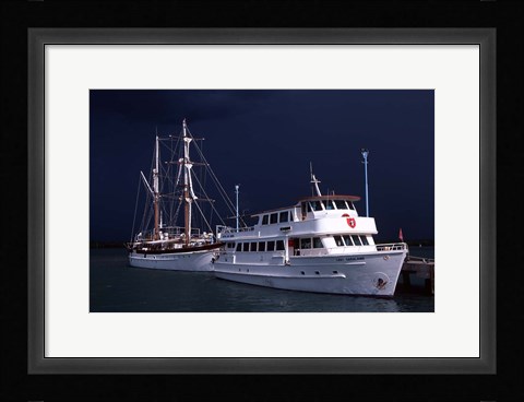 Framed Denarau Marina near Nadi, Fiji Print