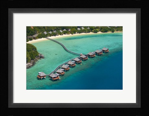 Framed Likuliku Lagoon Resort, Malolo Island, Mamanuca Islands, Fiji Print