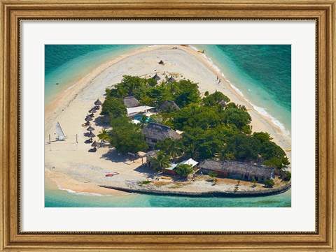 Framed South Sea Island, Mamanuca Islands, Fiji Print