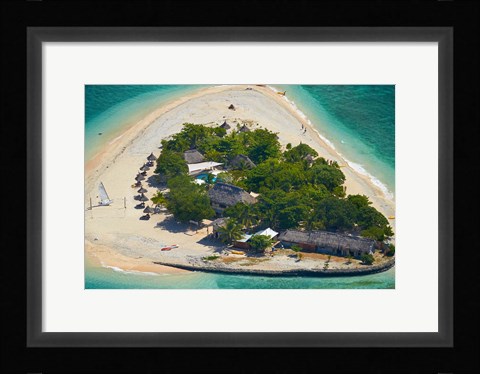 Framed South Sea Island, Mamanuca Islands, Fiji Print